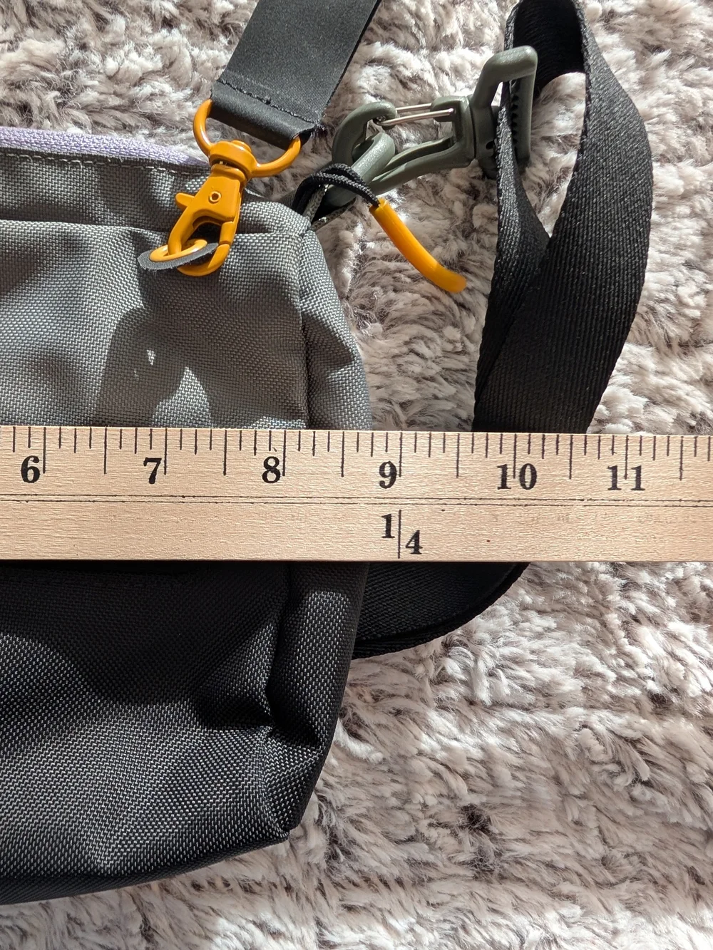Sherpani Two-Tone Black & Gray Crossbody Bag